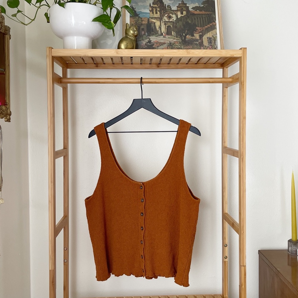 Madewell button up Sweater tank